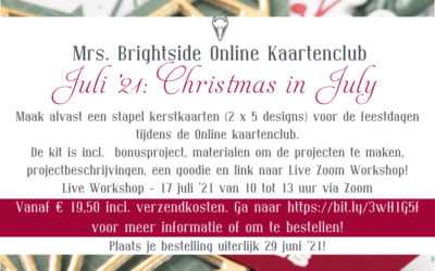 Mrs. Brightside Online Kaartenclub Juli ’21