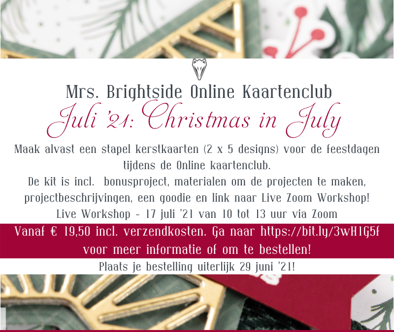 Mrs. Brightside Online Kaartenclub Juli ’21