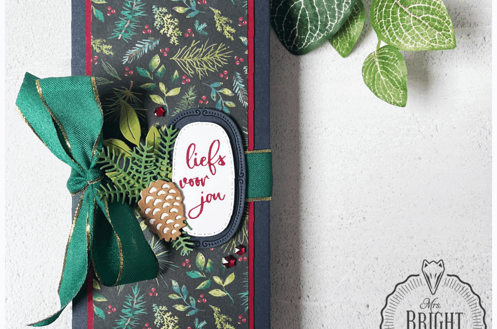 Elegant Pine Snowflakes Chocoladeverpakking