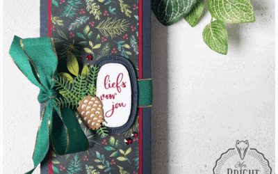 Elegant Pine Snowflakes Chocoladeverpakking