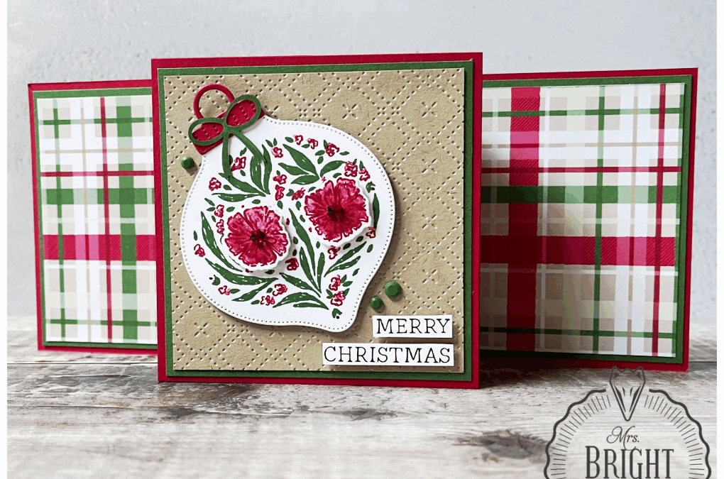 Kerst Fun Fold met Bauble Blooms