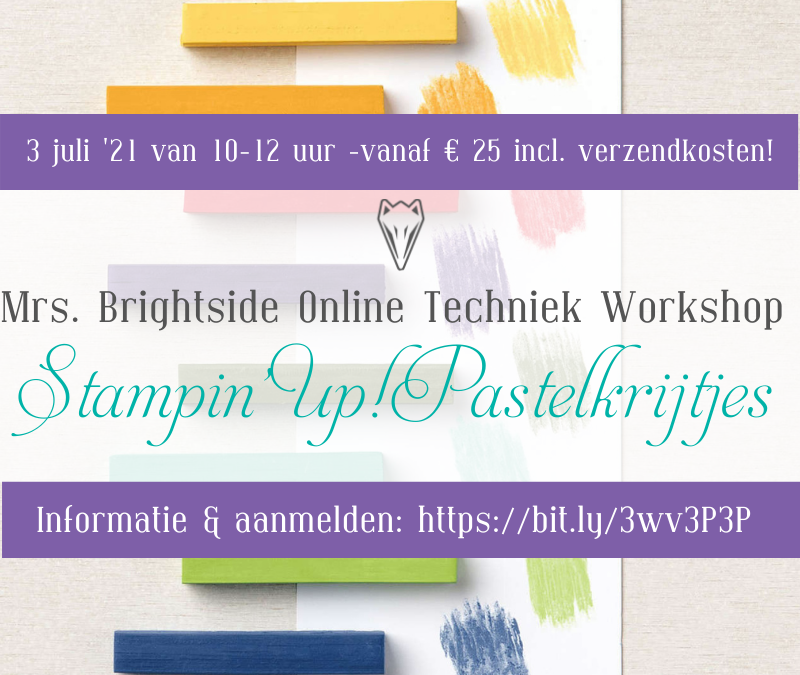 Pastelkrijtjes Online Techniek Workshop Juli ’21