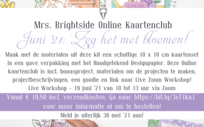 Mrs. Brightside Online Kaartenclub Juni ’21