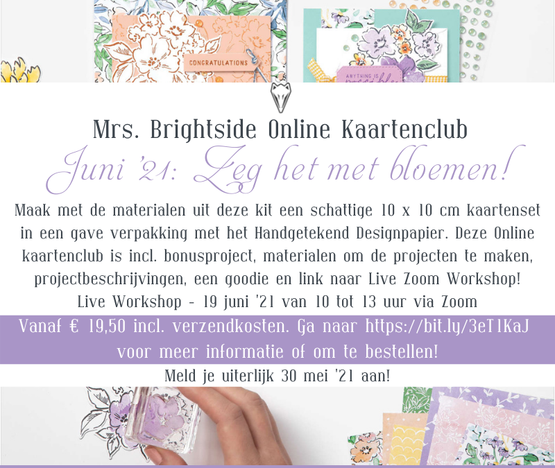 Mrs. Brightside Online Kaartenclub Juni ’21