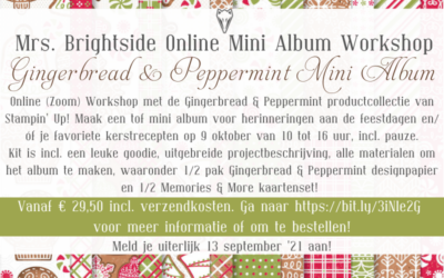 Gingerbread & Peppermint Mini Album Online Dag Workshop Oktober ’21